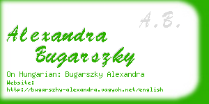 alexandra bugarszky business card
